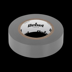 Taśma izolacyjna klejąca REBEL (0,13 mm x 19 mm x 20 yd) szara
