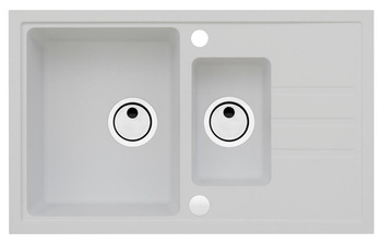 ALVEUS Zlewozmywak granitowy INTERMEZZO 70 biały (1307011)