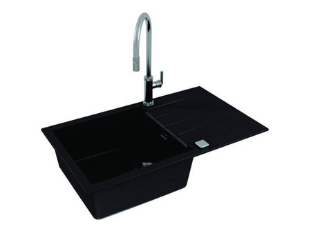 CADIT 40 kol. 91 CZARNY (860x500) zlew Granital 1 kom. z syfonem POP-UP 3 1/2" ALVEUS (1132031)