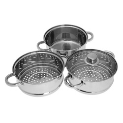 Garnek do gotowania na parze, stal zestaw 4 elementy Ø20cm 3,1l Kinghof KH-3321