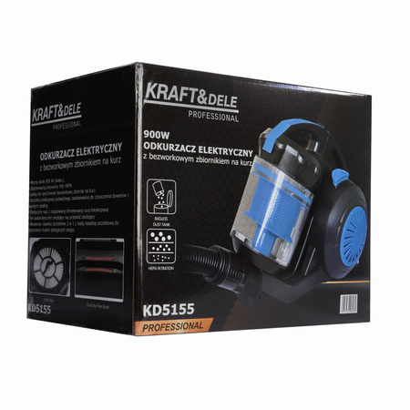 ODKURZACZ ELEKTRYCZNY BEZWORKOWY KD5155 - KRAFT&DELE
