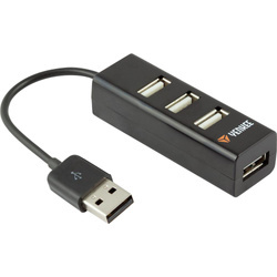 Rozgałęźnik usb YHB 4001BK HUB 4xUSB 2.0 Czarny YENKEE