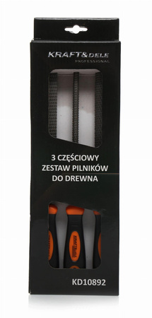 Zestaw pilników do drewna 200mm KD10892 - KRAFT&DELE