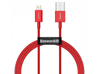 BASEUS Kabel USB - Lightening Superior Series, 2.4A, 1m (czerwony) CALYS-A09