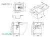 CADIT 10 kol. 22 PIASKOWY (590x500) zlew Granital 1 kom. z syfonem POP-UP 3 1/2" ALVEUS (1132018)