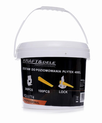 Zestaw do poziomowania płytek 400el. KD10774 - KRAFT&DELE