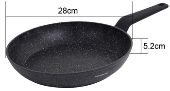 Patelnia, kolor czarny-marmurek, Ø28CM Klausber KB-7665