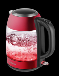 Czajnik elektryczny szklany 1,7 l czerwony RK4081