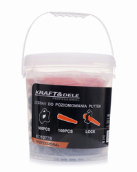 Zestaw do poziomowania płytek 600el. KD10778 - KRAFT&DELE