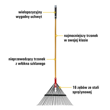 Grabie do trawy CAT K-Series Steel 26" - szerokość 66cm (0841308191508) - Cat