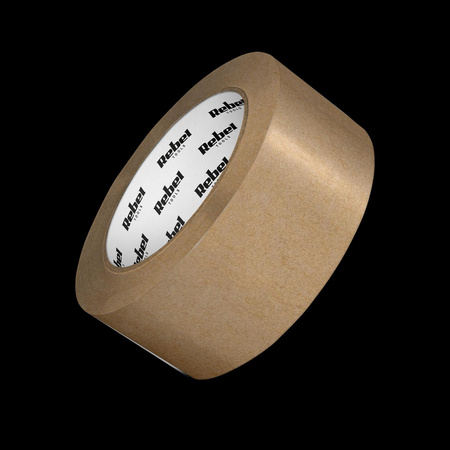 Taśma pakowa papierowa kraft REBEL (120mic x 48 mm x 50 m)