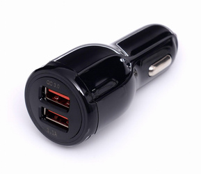 Ładowarka samochodowa QUICK CHARGE 2 porty USB KD1235 - KRAFT&DELE