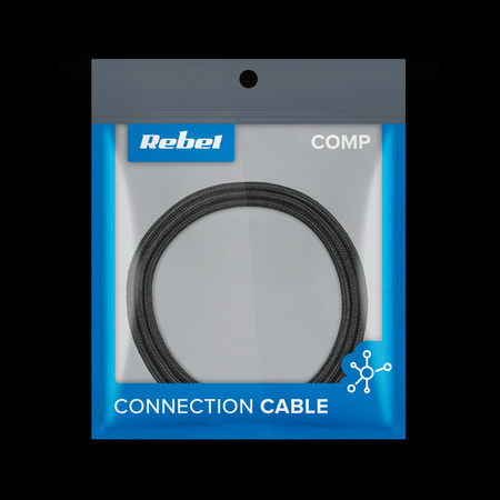 Kabel USB - USB micro REBEL 100 cm czarny