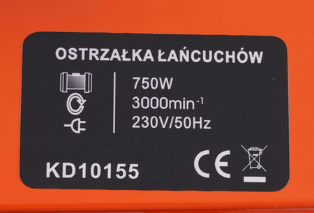 Elektryczna ostrzałka do łańcuchów 750W KD10155 - KRAFT&DELE