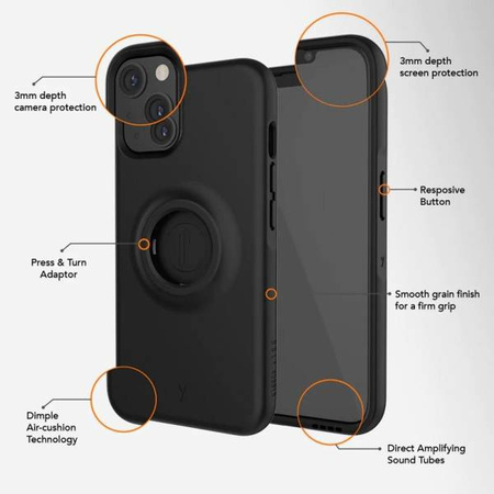 Ugly Rubber Etui Y - Model iPhone 13 czarne (GSETUGL00001N0) - Ugly Rubber