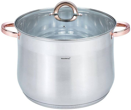 Garnek stalowy z pokrywą, 16L, Ø30cm, Klausberg, KB-7796 KB-7796