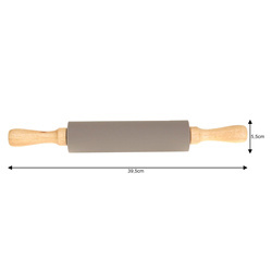 Wałek do ciasta, silikon, szary 39,5cm KingHof KH-1628