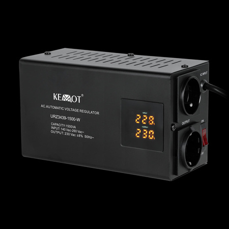 Automatyczny stabilizator napięcia KEMOT SER-1500-W , precyzja 8%