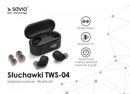 Słuchawki Bluetooth z mikrofonem, TWS-04