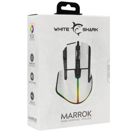 WhiteShark Mysz MARROK biała (GAMYWHI00015N0) - WhiteShark