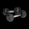 Hantle żeliwne gumowane HEX 2x4 kg REBEL ACTIVE