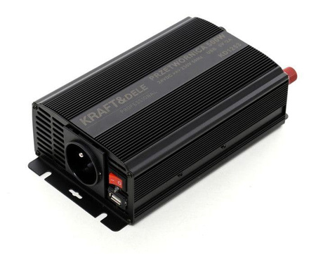 Przetwornica samochodowa 350W 12/24V - 230V - KRAFT&DELE