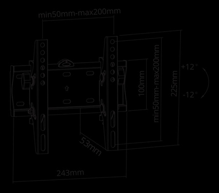Uchwyt naścienny uniwersalny Kruger&Matz do LED TV (23-42&quot;) regulacja w pionie