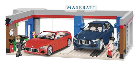 Klocki Cars 500 elementów Garaż Maserati