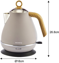 Czajnik elektryczny 1,7l beżowy, Klausber KB-7707