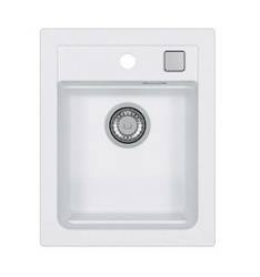 ATROX 10 kol. 11 BIAŁY zlew Granital (400 x 500) 1 kom. z syfonem POP-UP 3 1/2" ALVEUS (1139079)