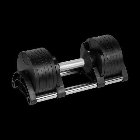 Hantel żeliwny regulowany automat 24 kg, skok co 2kg, REBEL ACTIVE