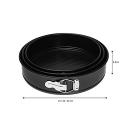 Tortownica z powłoką nieprzywieralną, zestaw 3 elementy ø24/26/28cm King KH-4200