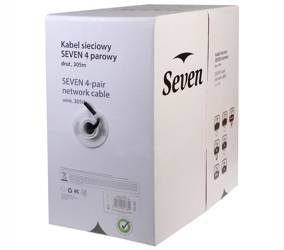 Kabel siec.SEVEN UTP cat.5 Solid zewn. żel/305m