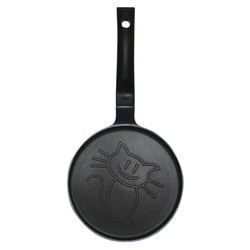 Patelnia do naleśników, wzór kotek, aluminiowa, nieprzywierająca powłoka, czarna, Ø18 cm, Klausberg, KB-7973 KB-7973