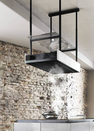 Okap wyspowy Minimal 1 Czarny okap + czarny panel fabryczny CDW901C Ciarko Design