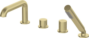 Bateria wannowa 4-otworowa z zestawem prysznicowym (BHS R14M) - Deante