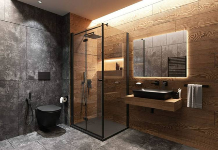 Brodzik granitowy prostokątny 100x90 cm (KQR N45B) - Deante