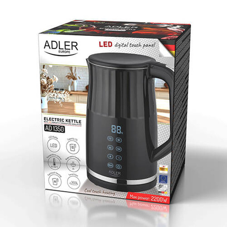 AD 1350 Czajnik metalowy LED z regulacją temperatury 1,7L
