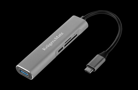 Adapter (HUB) USB typu C na HDMI/USB3.0/SD/MicroSD/C port