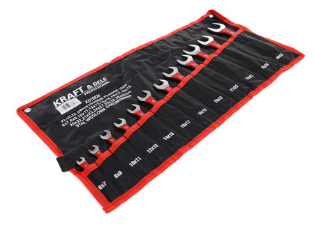 KLUCZE DWUSTRONNIE PŁASKIE 12el. KD10924 - KRAFT&DELE