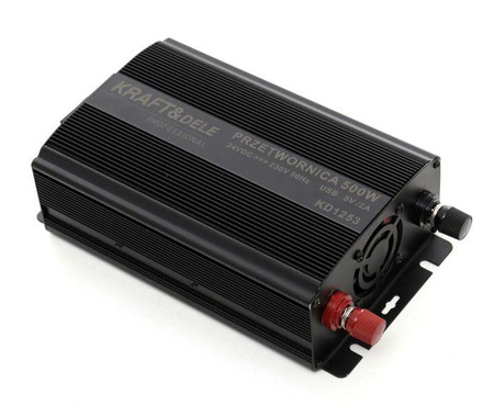 Przetwornica samochodowa 350W 12/24V - 230V - KRAFT&DELE
