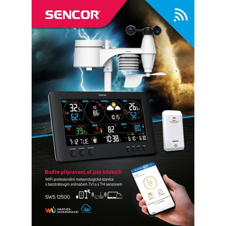 Stacja meteorologiczna SWS 12500 WiFi Stacje pogodowe SENCOR