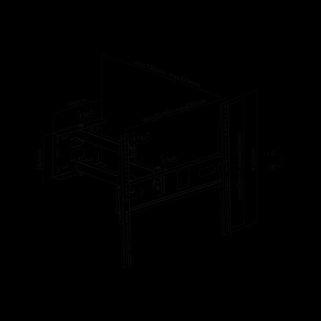 Uchwyt naścienny uniwersalny do LED TV (32-55") regulacja w pionie i poziomie