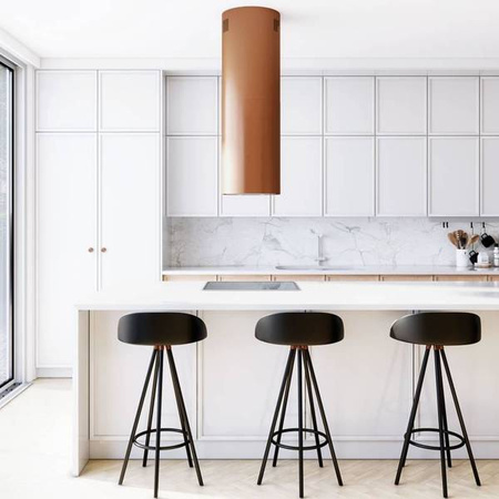 Okap kuchenny Cylindro Isola 39.6 Miedź Mat GLOBALO