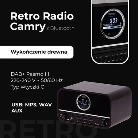 CR 1182 Retro Radio z Bluetooth