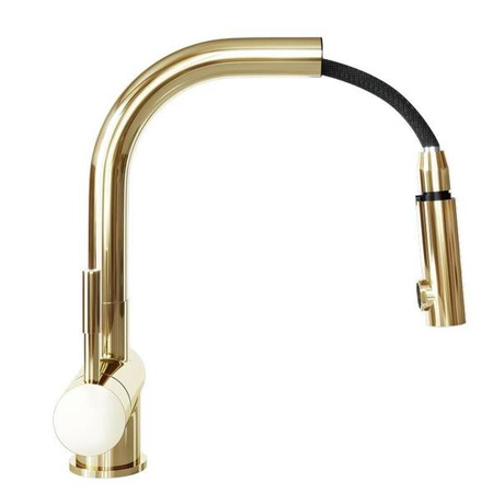 Bateria kuchenna z wyciąganą wylewką Lobio Light Gold GLOBALO