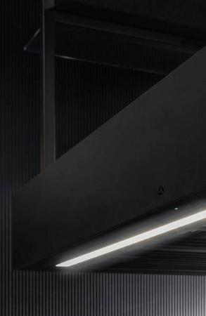 Okap wyspowy Minimal 1 Czarny okap + czarny panel fabryczny CDW1201C Ciarko Design