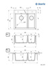 Zlewozmywak granitowy 1.5-komorowy (ZQE G503) - Deante