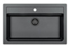 ATROX 40 BLACK EDITION kol. 91 CZARNY zlew Granital (790 x 500) 1 kom. z syfonem manualny 3 1/2" - SYFON BLACK ALVEUS (1148163)