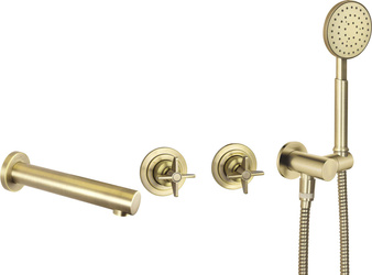 Zestaw prysznicowy podtynkowy z wylewką wannową (BQT M18P) - Deante